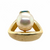 14K Gold Pendant with Large Pearl and Opals bottom view