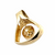 14K Gold Pendant with Large Pearl and Opals back view