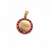 14K Gold and Ruby Handmade Pendant front