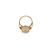 back view of 14K gold lavender jade and diamond ring circa 1960