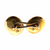 18K Gold Essex Crystal Fox Cufflinks – Vintage Two-Sided back view