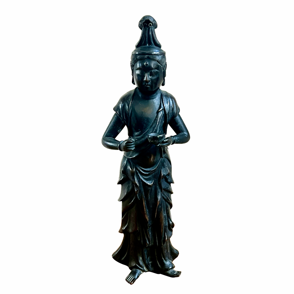 18th Century Japanese Bronze Standing Figure front view