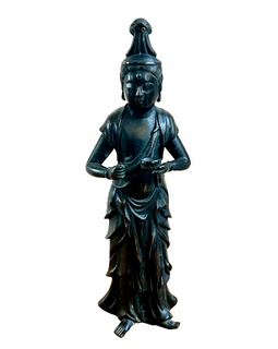 18th Century Japanese Bronze Standing Figure front view