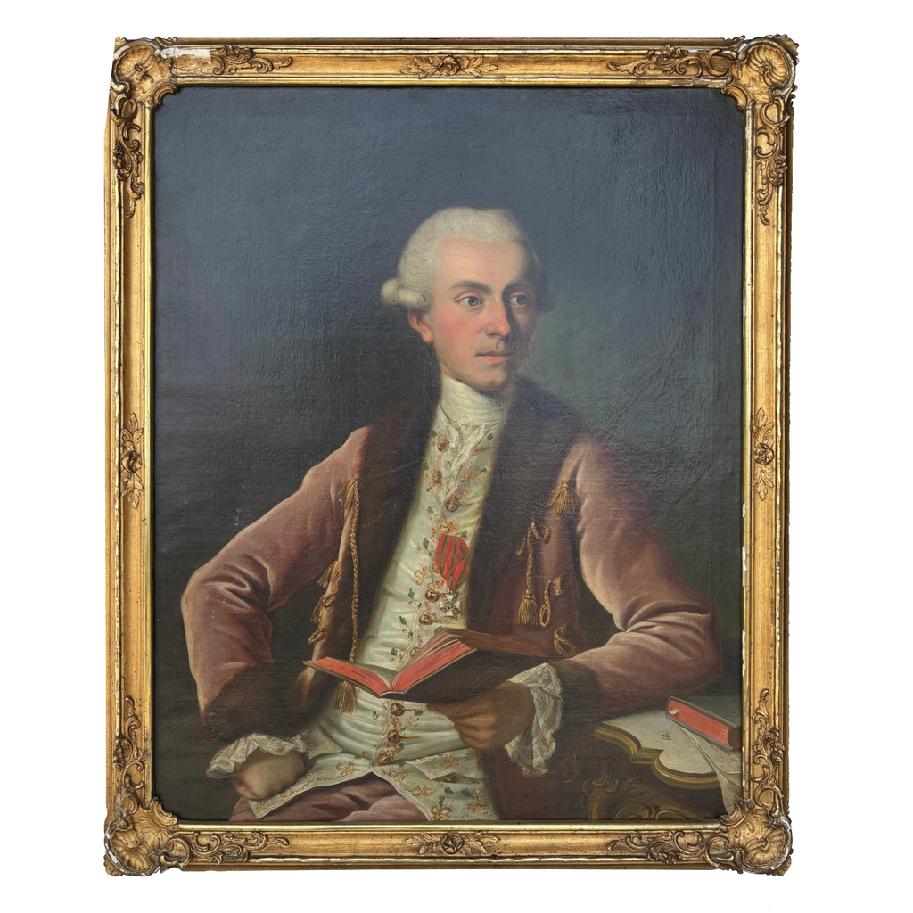 18th Century Portrait Of A Nobleman in frame
