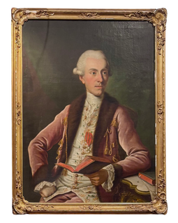 18th Century Portrait Of A Nobleman another view in the frame