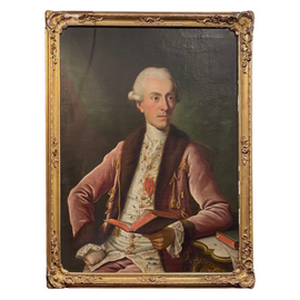 18th Century Portrait Of A Nobleman another view in the frame