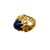 1960s modernist 18k gold lapis ring