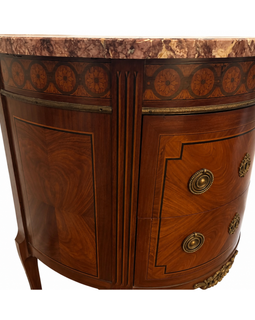 Antique Louis XVI style commode with breche violette marble