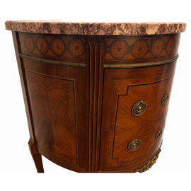 Antique Louis XVI style commode with breche violette marble