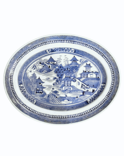 19th Century Chinese Nanking Oval Dish