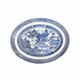 19th Century Chinese Nanking Oval Dish