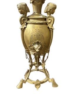 Detail view of 19th Century French Renaissance Revival Urn Circa 1870