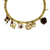19th Century Victorian Repurposed Stick Pin Charm Bangle Bracelet With Gemstones , 14K And 10K Charms