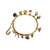 19th Century Victorian Repurposed Stick Pin Charm Bangle Bracelet With Gemstones , 14K And 10K Charms