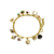 19th Century Victorian Repurposed Stick Pin Charm Bangle Bracelet With Gemstones , 14K And 10K Charms