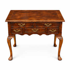 Pair Of Antique Georgian Style English Walnut Lowboys