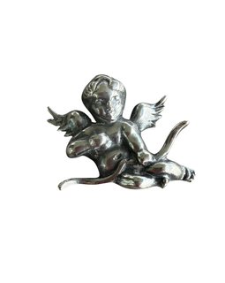 Vintage Sterling Silver Cupid Pin