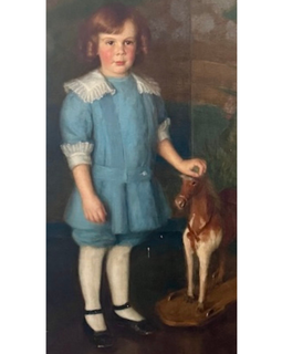 Circa 1900 American Impressionist child portrait painting