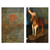 Closeup of artist's mark and toy pony on fine art oil painting featuring child and pull toy horse