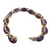 Vintage 14K Gold Cabochon Amethyst Link Bracelet