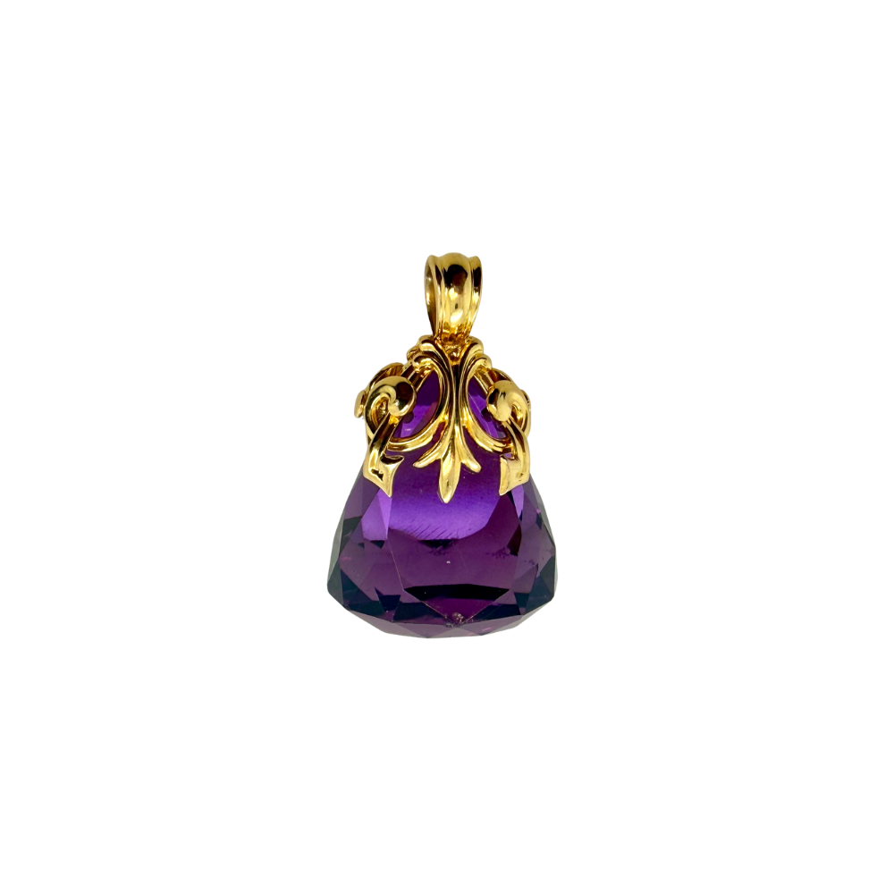 Antique Art Nouveau 14 K Gold And Amethyst Fob Circa 1900