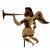 Painted Wrought Sheet-Iron "Archangel Gabriel" Weathervane, Late 19th or early 20th century