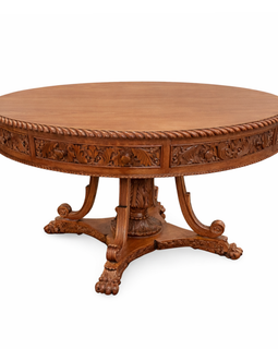Anglo-Indian Trade Carved Center Table C. 1820