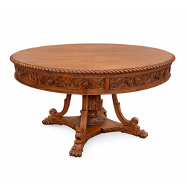 Anglo-Indian Trade Carved Center Table C. 1820
