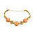 Antique 14K gold Etruscan Style bracelet with filigree quatrefoil medallions and coral cabochons
