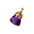 Antique 14K gold fob featuring purple amethyst stone