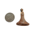 Antique Henderson armorial fob charm shown next to a quarter for scale