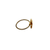 Antique gold conversion ring with detailed griffin motif and seed pearl