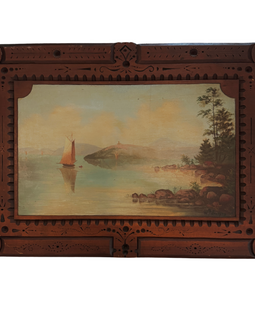 Antique oil on panel landscapes signed W. F. Lovejoy