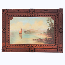 Antique oil on panel landscapes signed W. F. Lovejoy