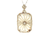 closeup of Art Deco White Gold Rock Crystal Filigree Pendant on Chain