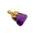 Art Nouveau amethyst and gold charm from circa 1900