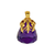 Art Nouveau gold fob with oval amethyst gemstone