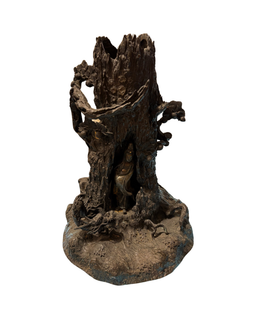 Japanese 19th Bronze Tree Sculpture With Figure