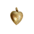 Back of the circa 1950s gold heart pendant showing the rounded, dimensional form