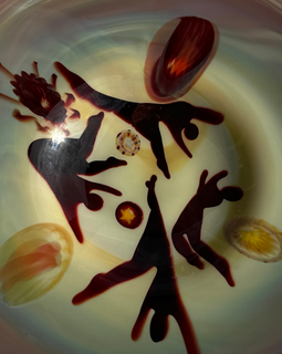 Elodie Holmes - Liquid Light Glass Studio Glass Platter 2007