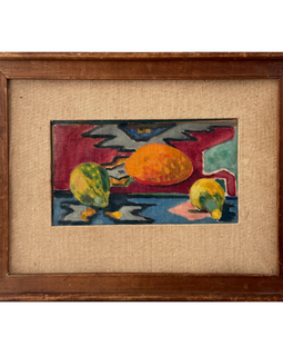 Borislav Bogdanovich Abstract Still Life Oil C. 1940 in frame