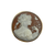 Antique 18K Gold Cameo Pendant Woman With Pearls And Bird