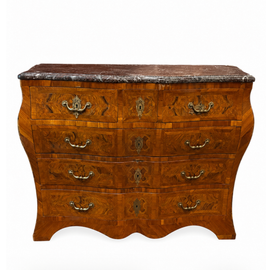 18th Century German Baroque Walnut Chest Circa 1750