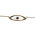 Close-up of the round faceted amethyst surrounded by radiating gold spokes in an openwork frame
