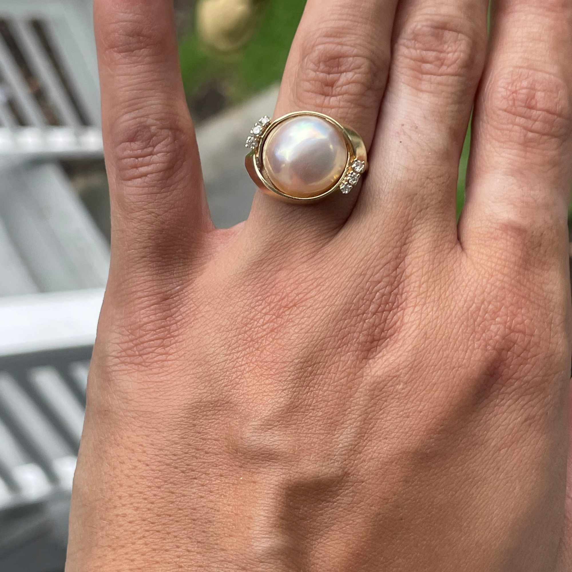 Mabe pearl ring 14k 2025 gold