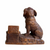 19th Century Carved Black Forest Dog Match Holder