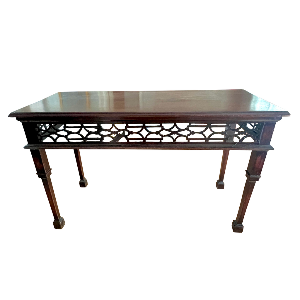 A fine and rare 18th Century Chippendale mahogany console table front view