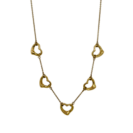 Elsa Peretti Tiffany 18K gold open heart necklace