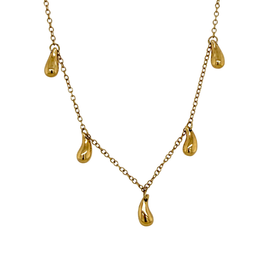 Elsa Peretti Tiffany 18K gold tear drop necklace