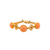 Etruscan Revival gold bracelet with cabochon corals and ornate filigree quatrefoil motifs